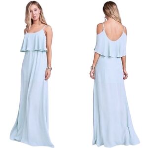 Show Me Your MumuCaitlin Ruffle Maxi DressDune ChiffonSize Small